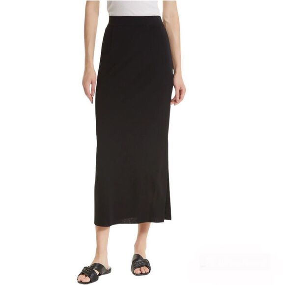 Exclusively Misook 36" Straight Knit Skirt in Black M - Picture 1 of 10